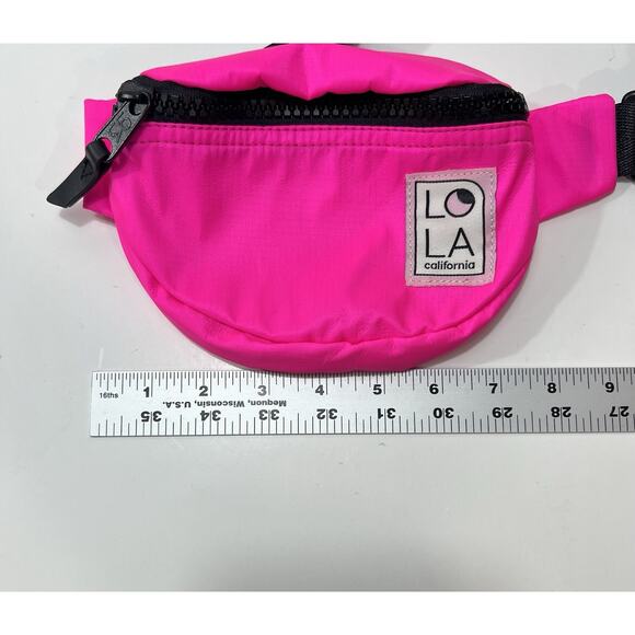 LOLA Moonbeam Bum Bag Women's Small Laser Pink Logo Patch Adjustable Strap NEW - Picture 5 of 7